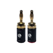LOGICO 1 Pair Banana Plugs Gold Plated Speaker Wire Audio Connectors - $15.19