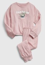 GAP Star Wars The Child Baby Yoda Pink Christmas Pajama Set for Girls Sz 4 NEW - £22.45 GBP