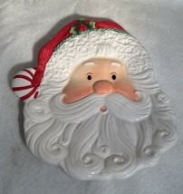 Fitz &amp; Floyd Peppermint Santa Cookie / Candy Tray - $20.79