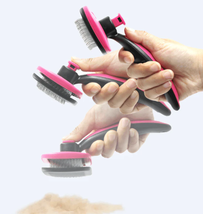 Curly Dog Hair Removal Comb Grooming Brush Stainless Steel Cats Combs Automatic - £13.54 GBP