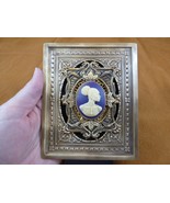 (CFA10-1) FRAMED CAMEO African American Victorian brass desk display she... - $87.12 CAD