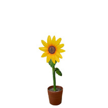 Small Sunflower In Pot Flower Statue - $431.73