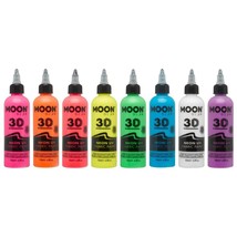 NeonGlow 3D Fabric Paint Set - 8 Colors, UV Reactive Textile Paint for C... - £84.23 GBP