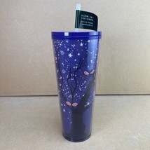 Starbucks Halloween 2022 Glow In The Dark Purple Eyes Stars Tumbler Cup Fall NEW - £21.13 GBP