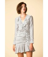 NWT Veronica Beard Kai Swiss Dot Stripe Ruffled Shirt Dress 0 $495 - $198.31 CAD