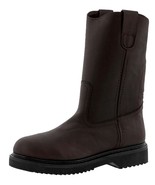 Mens Rust Brown Work Boots Leather Lightweight Soft Toe Size 6, 9.5, 11-13 - $88.88 CAD