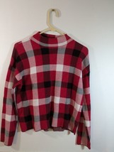 John Paul Richard Red and Black Buffalo Check Turtleneck Size Petite Medium - $14.85