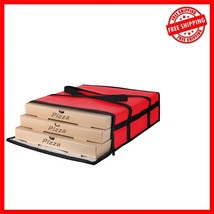 Insulated Pizza Delivery Bag - Large 20x20x6 In. Carrier for Hot Food De... - $28.70