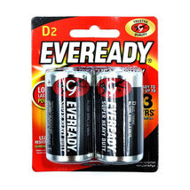 Eveready Super Heavy-duty Battery 1250 D 2pk (Black) - $17.81