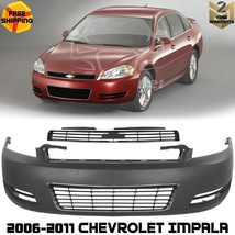 Bumper Cover Paintable &amp; Grille Assembly Kit For 2006-2011 Chevrolet Impala - £171.62 GBP