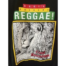 Reggae T Shirt Roots Rockers Reggae Cool Runnings Lion Adult Small Black - £11.21 GBP