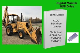 John Deere 710C Backhoe Loader Operation &amp; Repair Manual Set See Description - £34.08 GBP