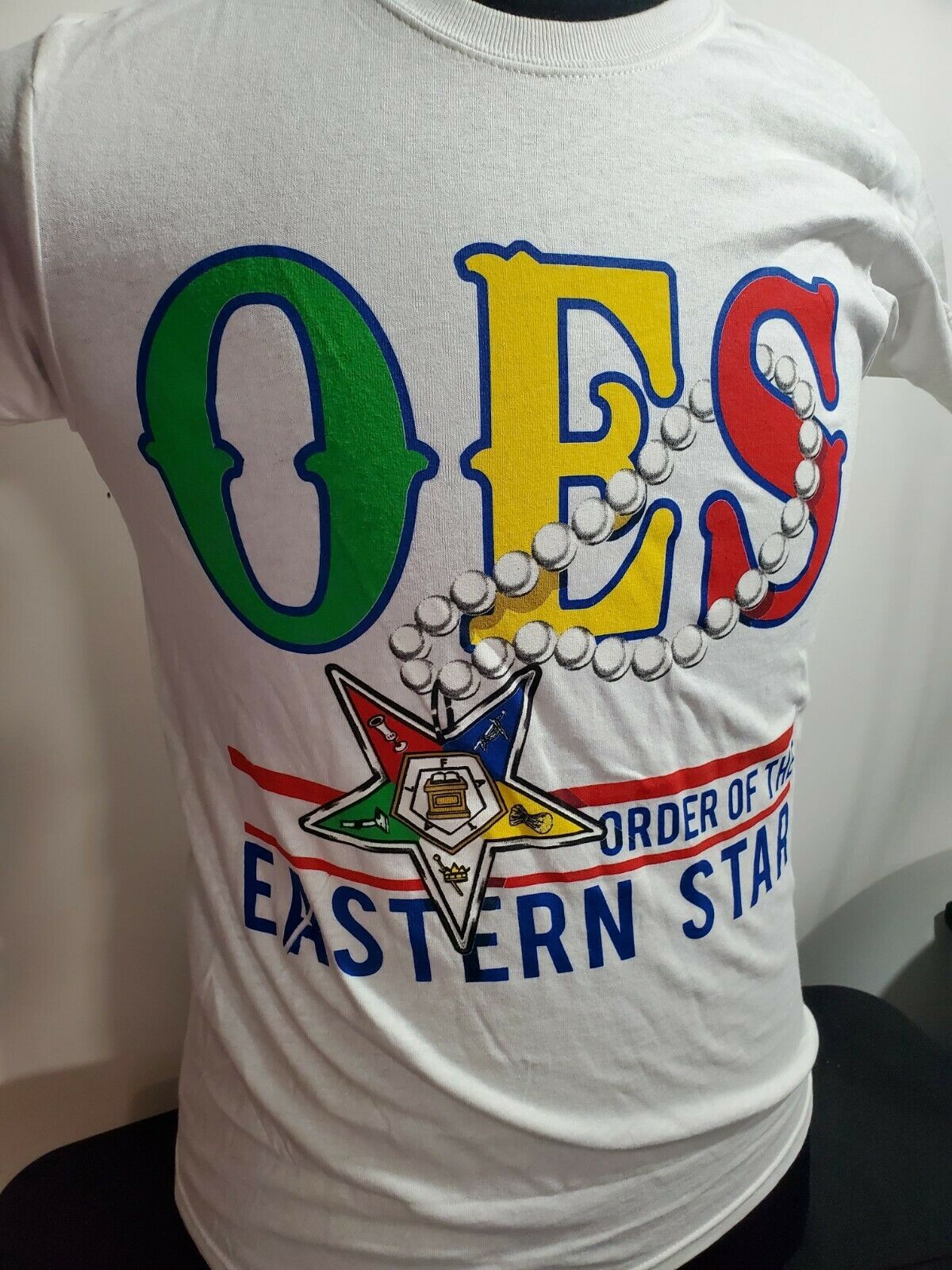 Order of the Eastern Star White Short Sleeve T-Shirt  - $25.00