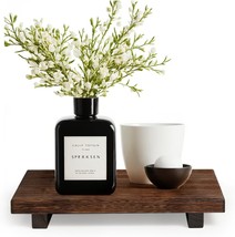 (9X6 Inch,Brown) Wood Riser Soap Tray, Rustic Wood Pedestal Stand Tray S... - $34.96