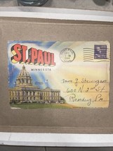 Old Vintage 1950 Folder Postcard of St Paul MN - £0.77 GBP