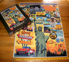 Jigsaw Puzzle 1000 Pcs Great American Road Trip Signs Landmarks Collage Complete - £11.44 GBP