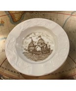 Vintage Wedgwood Mariners Museum Susan Constant Ship Ashtray Brown Trans... - £13.78 GBP