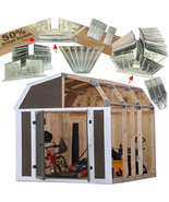 70188 Barn Style Shed Instant Framing Kit, 7&#39;X8&#39;, Metal - $72.89