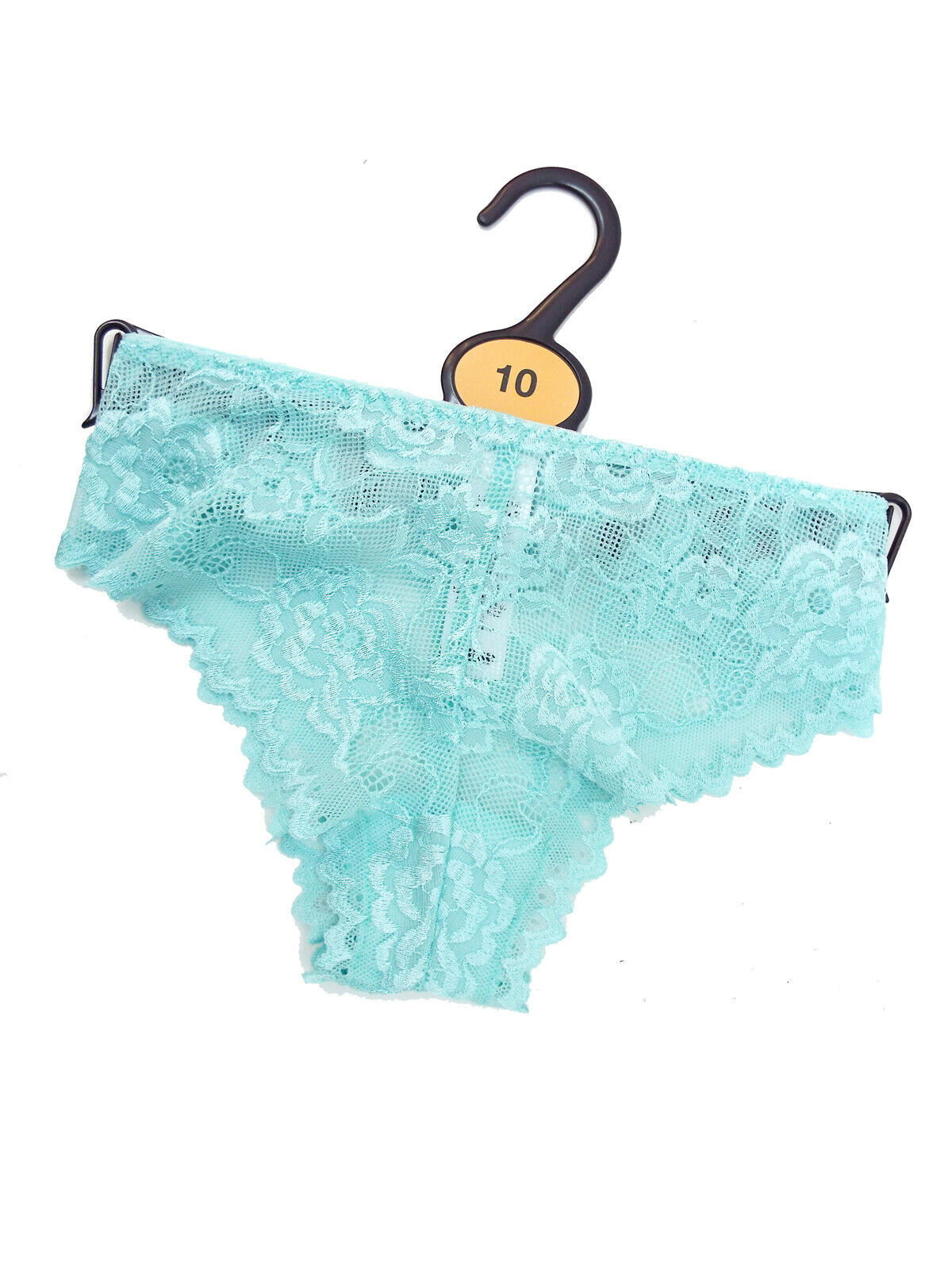Ladies/Women Ex George AQUA Floral Lace Low Rise Brazilian Knickers Size... - $6.83