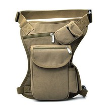 Canvas Men/Women Waist Pack Leg Drop Bags Motorcycle Crossbody Messenger Shoulde - £65.71 GBP