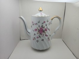 Vtg Lefton Teapot #3166 Blossomtime Pattern Pink Roses Hand Painted Gold... - £19.50 GBP