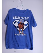 Secretariat Super Horse Triple Crown Youth Boys Blue Tshirt Size 10 - $291.49 MXN