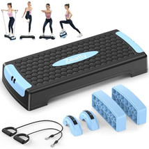 Aerobic St4-In-1 Aerobic Step Platform, 4” 6” Adjustable Exercise Step, Multifun - $161.99