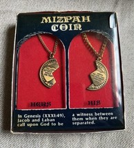 VINTAGE MIZPAH COIR COIN NECKLACES HIS &amp; HERS NIB - £19.42 GBP