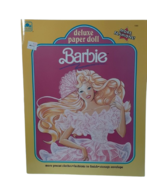 Vintage Barbie Deluxe PAPER DOLL BOOK, 1990 Golden # 1690 Mattel Uncut - £7.34 GBP