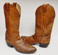JUSTIN Leather Boots Cowboy Western N5412 USA Distress Brown Men&#39;s 8.5 D - $68.00