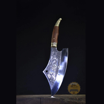 Handmade Professional High Carbon Steel Chef Knife Meat Cleaver Slicer Full Tang - £75.95 GBP