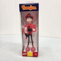 NIB Bendos Sparky Fire Chief Fireman Posable Action Figure 2001 Firefighter Kid - £9.40 GBP