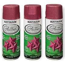276287 Rustoleum  Glitter Spray Paint Bright Pink 10.25-oz. Lot Of 3 Cans - $98.01