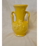 Vintage Shawnee Yellow Embossed Daisy Pottery Vase Small - €16,12 EUR
