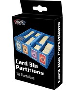 2 packs of 12 (24) BCW Blue Plastic Collectible Card Bin Partitions - $460.67 MXN