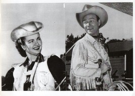 Dale Evans And Roy Rogers Composite Press Photo 8.5 x 11 Black And White - £7.24 GBP