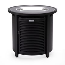 LeisureMod Walbrooke Modern Round Tank Holder Table with Tempered Glass ... - $6,745.10 MXN