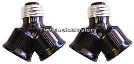 2X Dual Bulb Socket Adapter 1 to 2 Converter 2 Socket Outlet Lamp Splitt... - $10.16