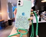 Glitter strap cord chain necklace lanyard soft phone case for iphone 13 12 pro max thumb155 crop