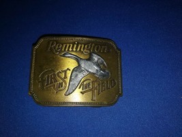 Remington Canada Goose First In The Field Sid Bell Belt Buckle Bronze 1980 Nm - £14.43 GBP