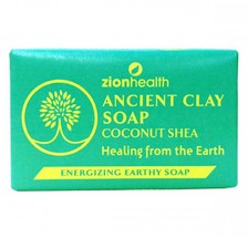 zion health Ancient Clay Coconut Shea Soap 100% Natural. Vegan Soap - £15.41 GBP