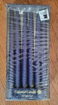 New Sealed Box/12 Colonial Candles of Cape Cod 12&quot; Handipt Taper Candles Navy - $28.99