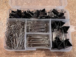 Binder Clips Paper Clips Assorted Sizes, 340pcs Black Binder Clips Jumbo - $23.38 CAD