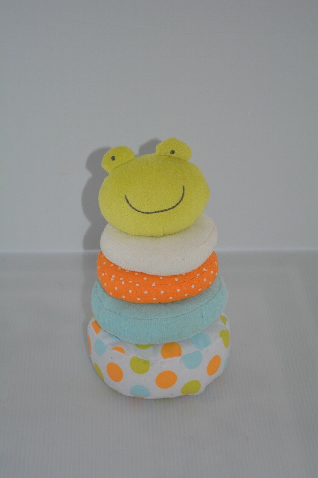 Carter's Plush Baby Soft Ring Stacker Frog Teether Toy Infant Learning HTF Rare  - $11.65