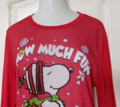 Peanut&#39;s snoopy theme Pajama top Size X-Large Red - $14.80