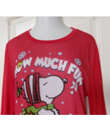 Peanut&#39;s snoopy theme Pajama top Size X-Large Red - $272.43 MXN