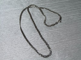 Estate 925 Marked Braided Herringbone Silver Necklace – signed near clasp - - £16.82 GBP