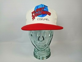 Vintage Planet Hollywood Cozumel Snapback Hat White Red - $16.99