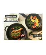 Tramontina Pre-Seasoned Cast Iron Grill + Skillet 10 in Grill 12 in Skillet - $37.99