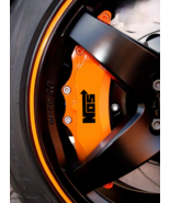 NOS car caliper stickers stand out 6pcs, black - $17.99